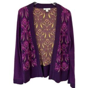 Coldwater Creek Purple and Pink Cardigan